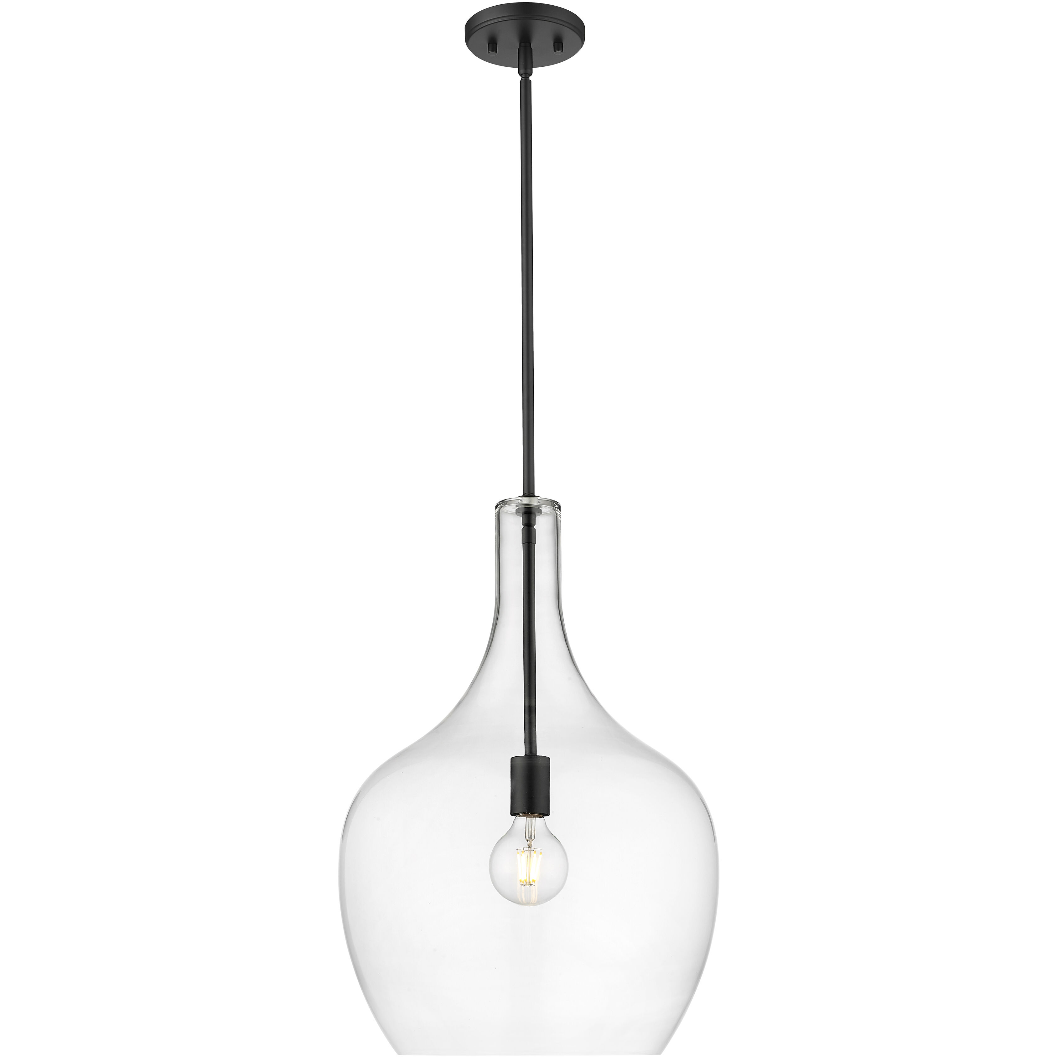 Lamara 1 Light 15 inch Matte Black Pendant Ceiling Light